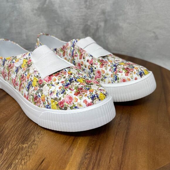 Blowfish Malibu Water Shoes Girls 3 White Colorful Floral Rubber Beach Ruby-K - Picture 2 of 11